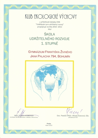 Škola udržitelného rozvoje 2010