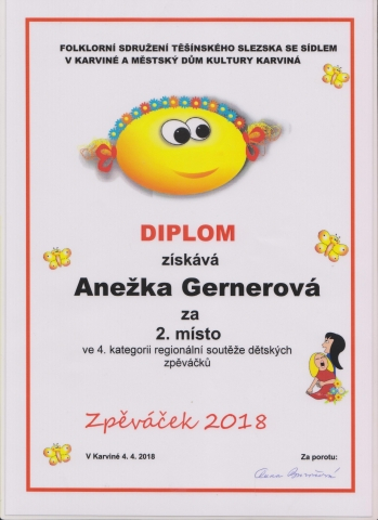 2018 - Zpěváček 2018