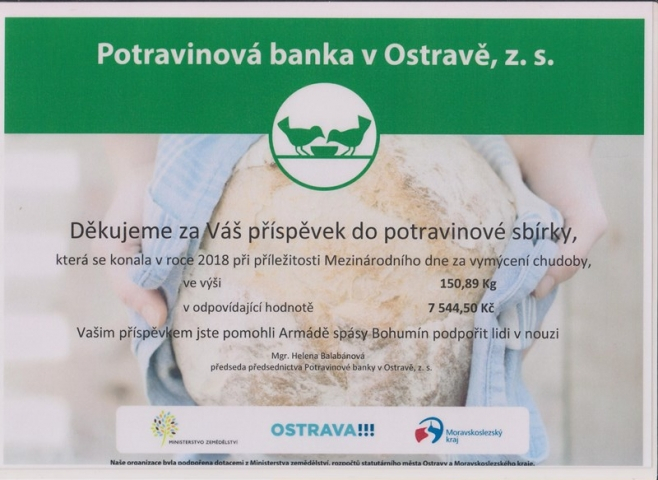 2018 - Potravinová sbírka