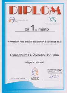 Okresní kolo v plavání 2018