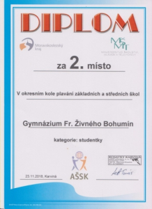 Okresní kolo v plavání 2018