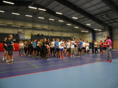 Sportovní den - vyšší gymnázium - zahájení