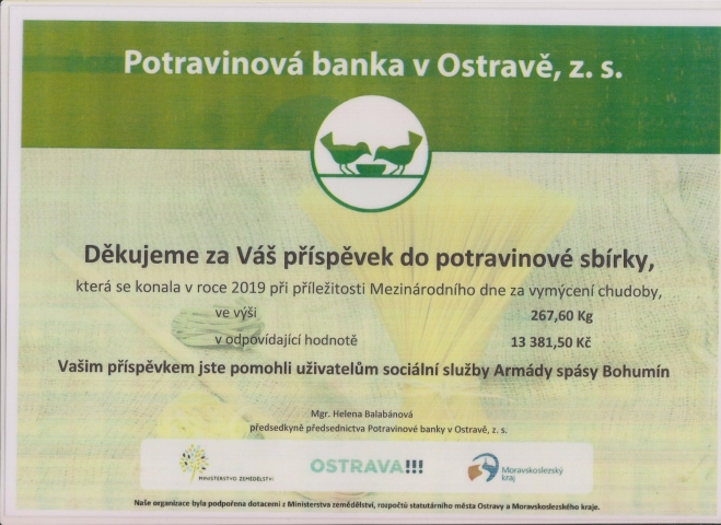 2019 - Potravinová sbírka