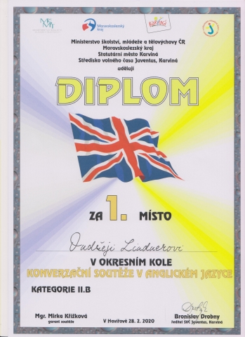 2020 - okresní kolo AJ