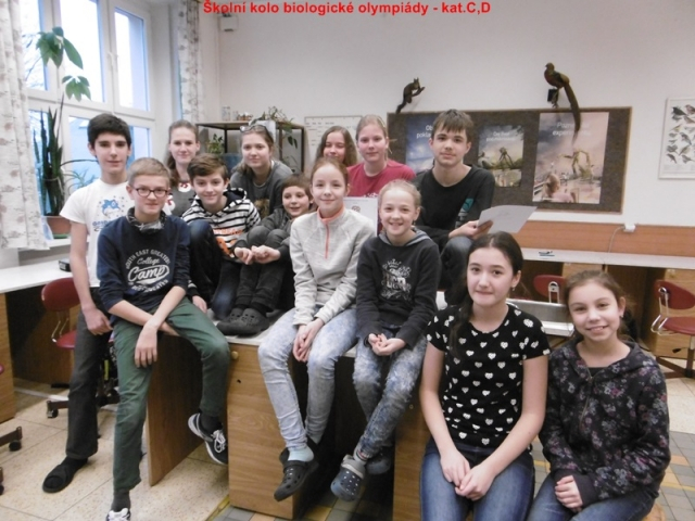 2017 - ¨biologická olympiáda - školní kolo , kat.C,D