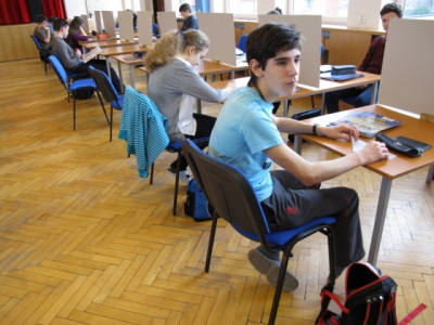 Okresní kolo zeměpisné olympiády - kategorie C - Stachová (3.P) a Wąs (4.P)