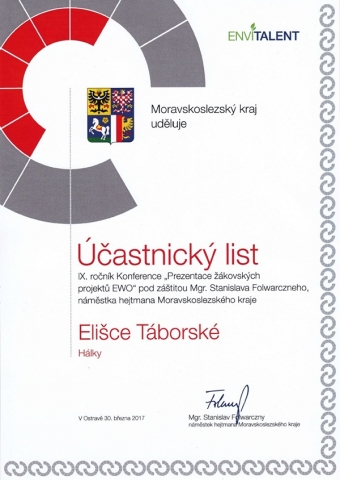 2017 - Krajská ekologická konference .- březen