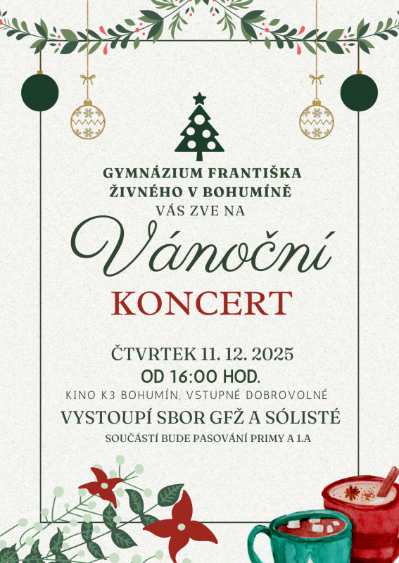 Vánoční koncert již tento čtvrtek