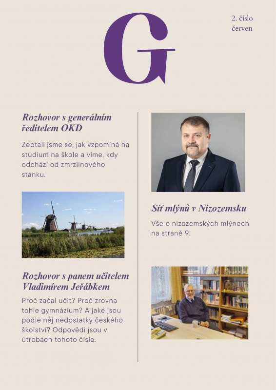 Vychází druhé číslo školního občasníku G