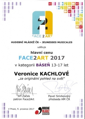 Face2Art 2017 - první a druhé místo!