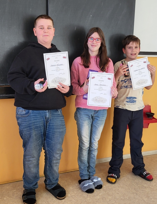 Školní kolo konverzační soutěže v angličtině - kategorie I