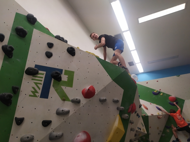 Čtvrtá Á a oktáva na boulderingu