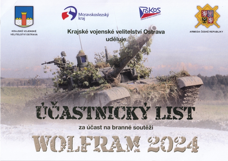 Vítězství v oblastním kole Wolframu – kat. ZŠ
