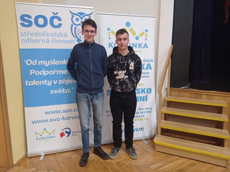 Studenti na semináři k Středoškolské odborné činnosti