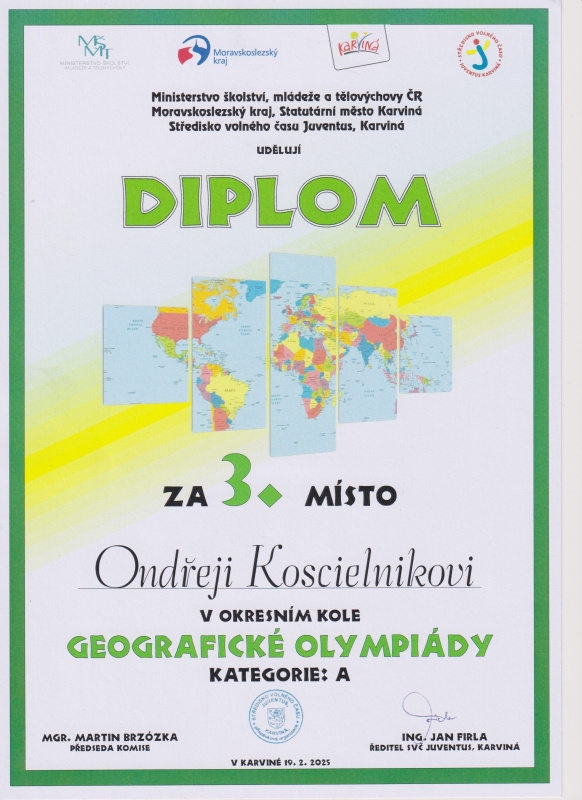 Okresní kolo geografické olympiády