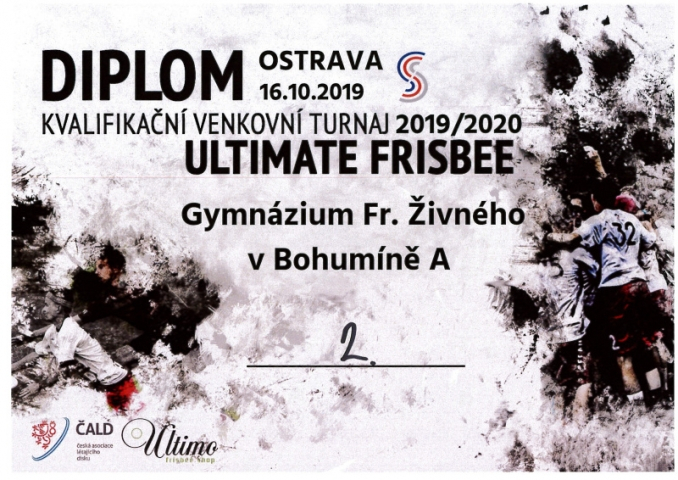 2. a 4. místo ve frisbee