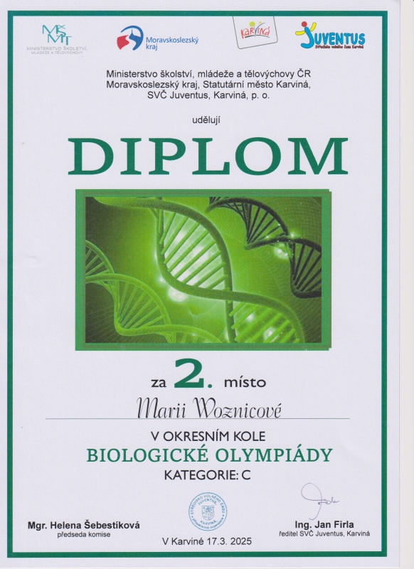 Okresní kolo Biologické olympiády