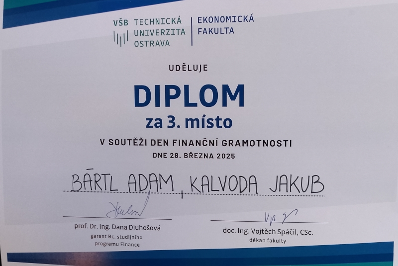 Zlato a bronz na Dni finanční gramotnosti