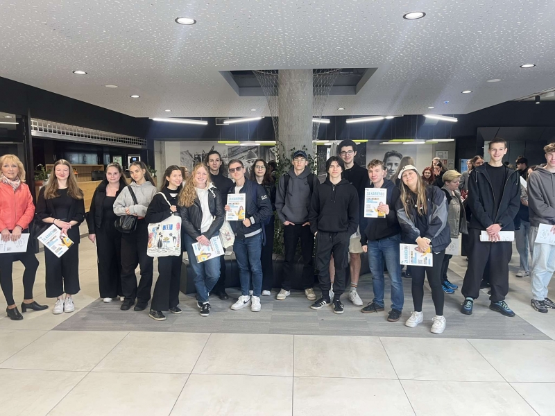 Septima a 3.A v City campusu Ostravské univerzity na kariérním festivalu