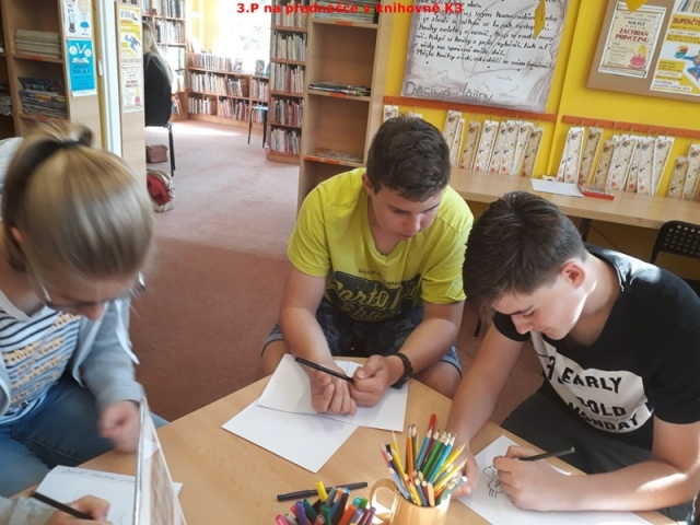Žáci 3.P na přednášce v knihovně K3 Bohumín