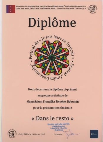 Francouzský Festival "Je sais faire en francais"