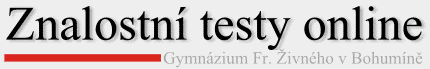 Znalostn testy online